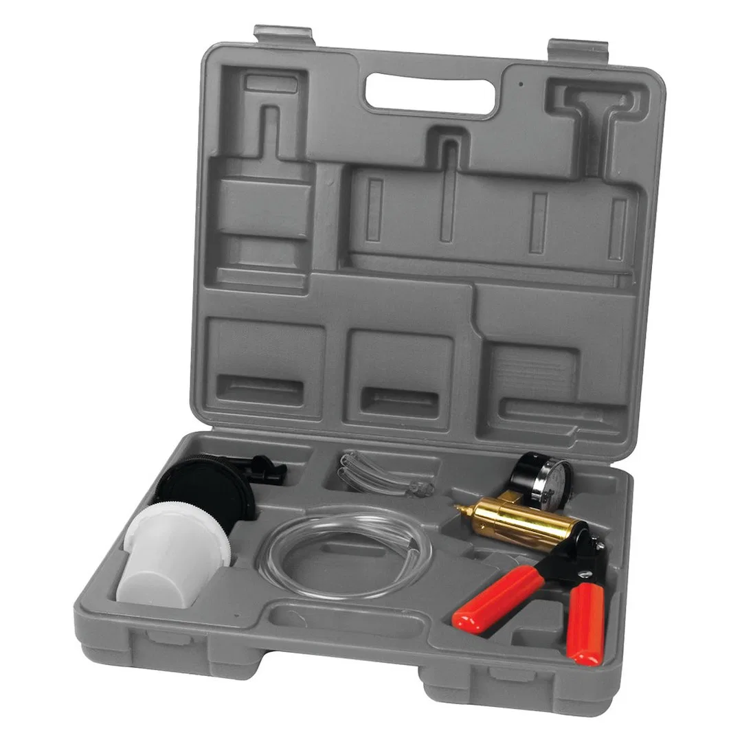 W89727 – PERFORM TOOL Brake Bleeder, With Tubes/ Various Adapters/ Containers Steel